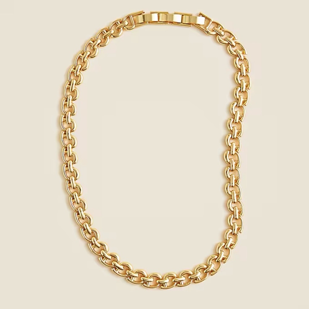 J. Crew metallic Gold chain Link Necklace